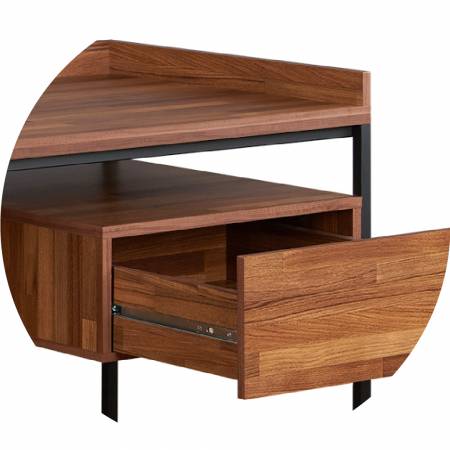 The gap between the drawer and the desktop allows items to be placed.